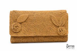 Coconut Fiber Long Wallet - Handled Clutch